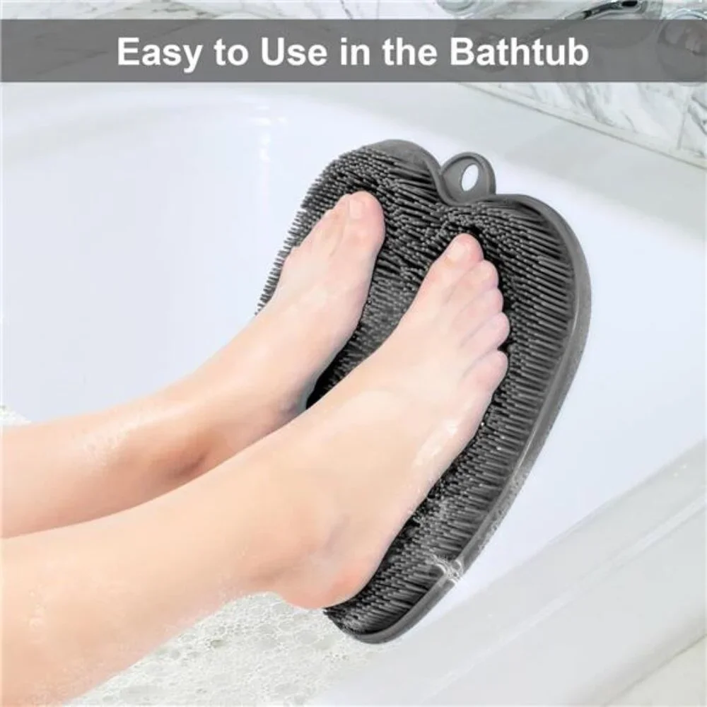 Shower Foot Scrubber Mat with Non-Slip Suction Cups, Foot Spa Brush